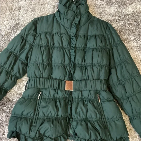 Mac & Jac Forest Green Quilted Down Jacket - Picture 3 of 9